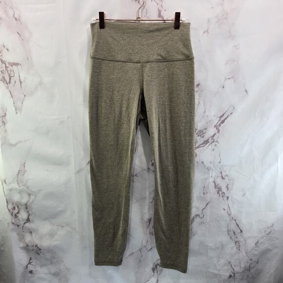 Quince Leggings Womens Medium Tan Neutral Cotton Heathered High Rise - Picture 1 of 11